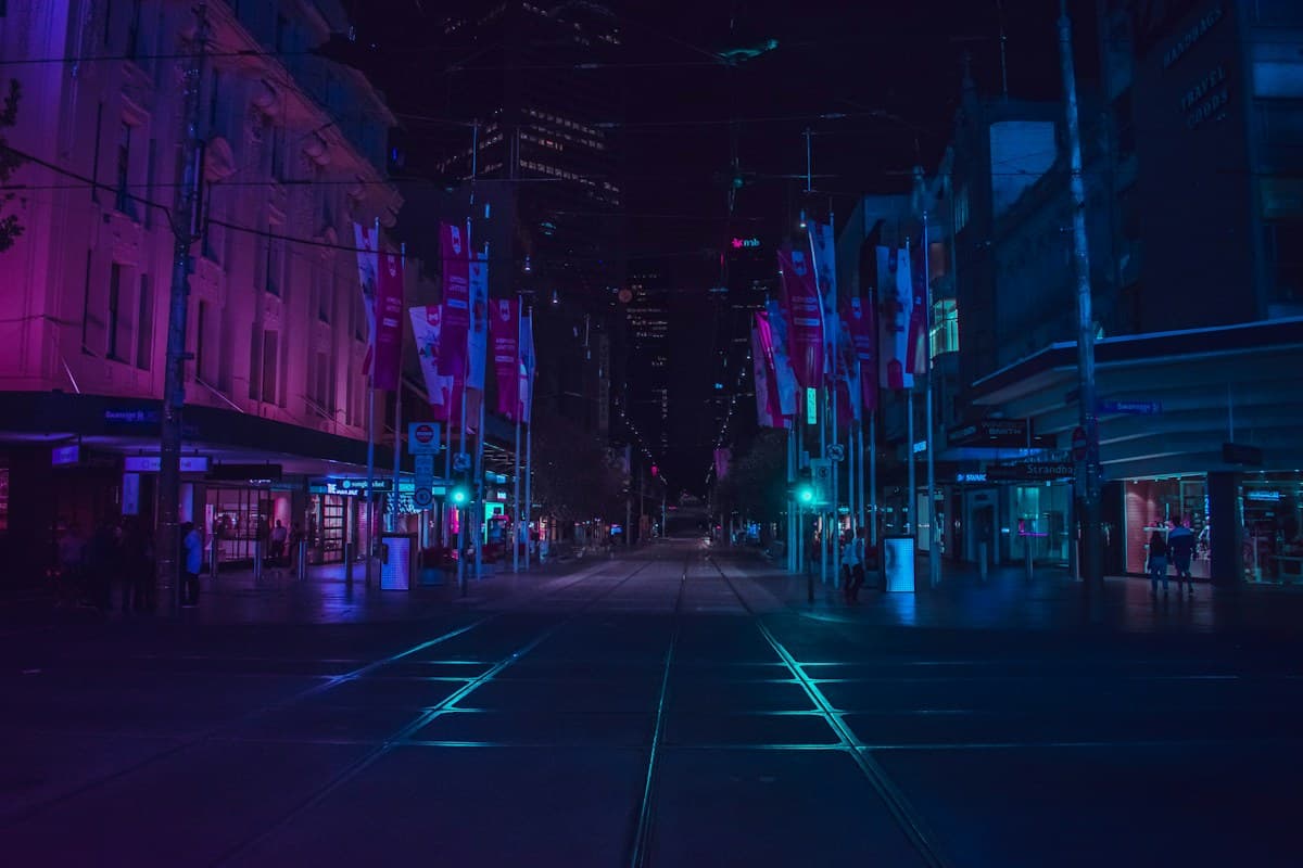 City advertising and outdoor visibility after dark